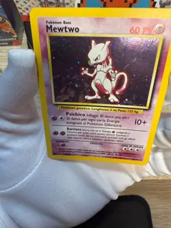 Pokemon Mewtwo TCG Base Set Holo ITALIAN LP/NM Rare Grade worthy - Image 3
