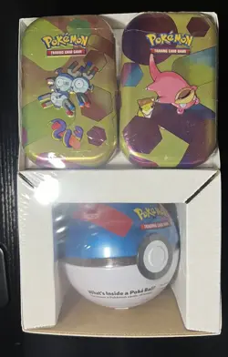 Pokemon TCG: 151 Mini Tins (2) + Poke Ball (random) 3- Pack Sam’s club exclusive - Image 1