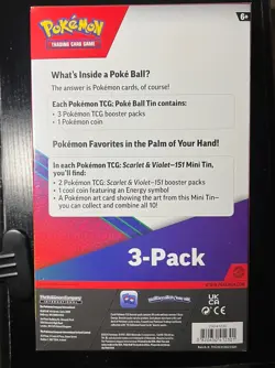 Pokemon TCG: 151 Mini Tins (2) + Poke Ball (random) 3- Pack Sam’s club exclusive - Image 3