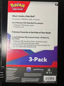 Pokemon TCG: 151 Mini Tins (2) + Poke Ball (random) 3- Pack Sam’s club exclusive - Image 3