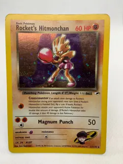 Rocket's Hitmonchan 11/132 Gym Heroes Pokemon TCG Holo Rare - Image 2