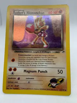 Rocket's Hitmonchan 11/132 Gym Heroes Pokemon TCG Holo Rare - Image 5