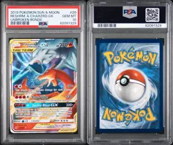 2019 Pokemon PSA 10 Reshiram & Charizard GX - 20/214 - Unbroken Bonds - Image 3