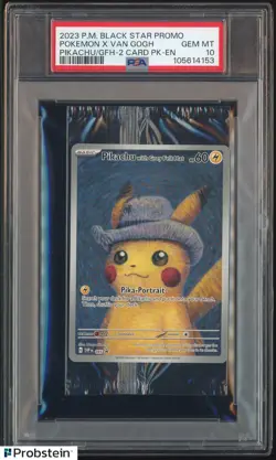 Pokemon Pikachu with Grey Felt Hat Van Gogh #085 Graded Sealed Promo PSA 10 - Image 1