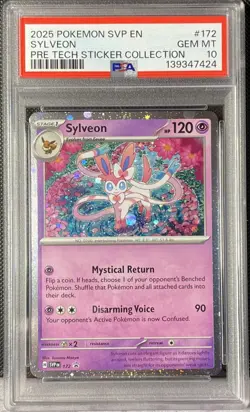Pokemon Sylveon 172 Scarlet & Violet Promo Cosmos Holo PSA 10 2025 - Image 1