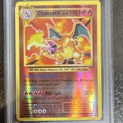 Pokemon Charizard Reverse Holo Rare 11/108 Evolutions PSA 8 2016 - Image 2
