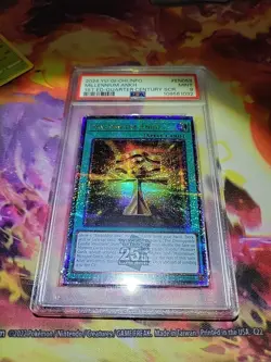 YU-GI-OH! INFO Millennium Ankh 1ST Edition Quarter Century Secret Rare PSA 9 - Image 2
