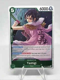 Tashigi OP14-029 The Azure Sea's Seven Foil One Piece Trading Card Game English - Image 1