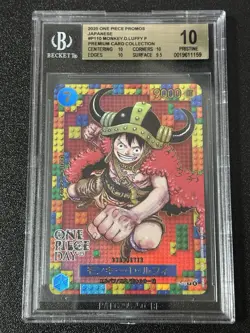 BGS 10 PRISTINE 2025 '25 ONE PIECE DAY MONKEY D LUFFY PROMO #P-110 JAPANESE TCG - Image 1