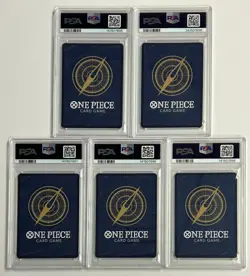 Lot (5) PSA 10 Five Elders Demon God Pack One Piece Sequential PSA 10-9 Set - Image 2