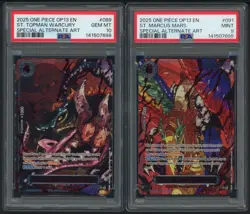 Lot (5) PSA 10 Five Elders Demon God Pack One Piece Sequential PSA 10-9 Set - Image 5