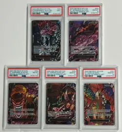 Lot (5) PSA 10 Five Elders Demon God Pack One Piece Sequential PSA 10 - 8 Set - Image 1