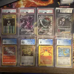 Pokemon Graded Card Lot - Reshiram, Typhlosion, Trainer (8 PSA/CGC/BGS Cards) - Image 1