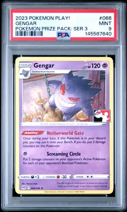PSA 9 - Gengar 066/196 Prize Pack Series: 3 Pokemon Play! Graded Card - Image 1