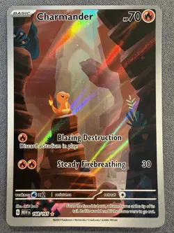 Pokemon Charmander Illustration Rare Scarlet & Violet 151 Card 168/165 - Image 1