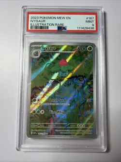 Pokemon TCG Ivysaur Scarlet & Violet 151 Card IR #167/165 - PSA 9 - Image 1