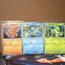 Pokemon cosmos holo Lot Charmander Squirtle Bulbasaur 3 Cards - Image 1