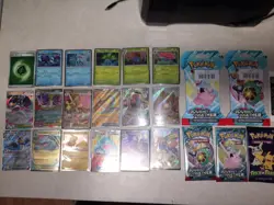 Pokemon Card Tcg Illustration Rare Lot + 4 Sealed Journey Together Booster Packs - Image 1