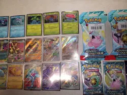 Pokemon Card Tcg Illustration Rare Lot + 4 Sealed Journey Together Booster Packs - Image 2