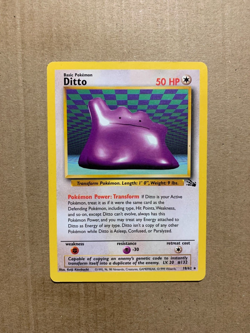 Ditto 18/62 Fossil Set - Non-Holo Rare Pokemon Card - HP - Image 1