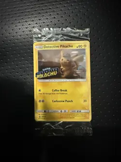 New Sealed Pokemon TCG Detective Pikachu Promo Holo Card SM190 - Image 1