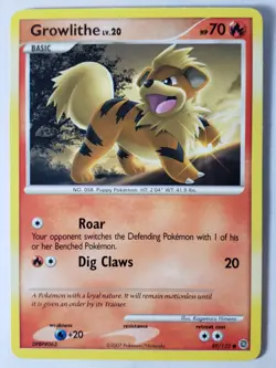 Growlithe 89/132 LP - Secret Wonders Pokemon Card - Kagemaru Himeno Art - Image 1