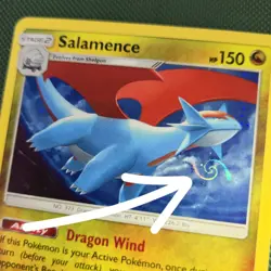 HD WHOLE SWIRL 🌀💫 BLEED Salamence 106/168 Moon Cosmos Holo Pokemon Card - Image 1