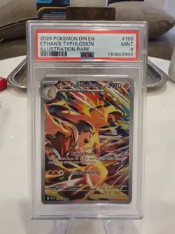 Pokemon TCG Ethan's Typhlosion Illustration Rare Card 190/182 PSA 9 - Image 1