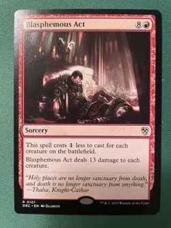 2025 MTG Magic the Gathering Blasphemous Act (101/226) Aetherdrift Commander LP - Image 1