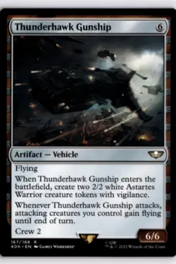 MTG 40K Non-Foil Thunderhawk Gunship Universes Beyond: Warhammer 40,000 R 167 NM - Image 1