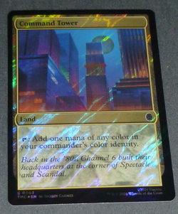 MTG TNMT - Command Tower *Surge FOIL* NM Magic the Gathering - Image 1