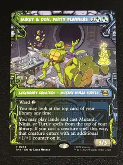 MTG Teenage Mutant Ninja Turtles Mikey & Don, Party Planners Showcase 0246 Rare - Image 1