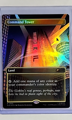 2025 MTG Magic The Gathering Spiderman Secret Lair Drop Foil #1989 Command Tower - Image 1