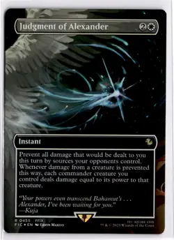 MTG FIC Final Fantasy Foil Judgment of Alexander (Borderless) 455 R Scene Box NM - Image 1