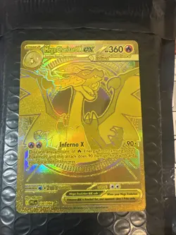 Mega Charizard X EX Gold Hyper Rare 130/094 Pokemon Phantasmal Flames English NM - Image 1
