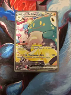 Pokemon TCG Iono's Bellibolt EX Journey Together Ultra Rare Holo Card 183/159 - Image 1