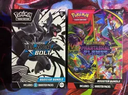 Pokemon TCG Black Bolt and Phantasmal Flames booster bundle sealed LOT OF 2 - Image 1