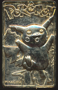 1999 Pokemon Pikachu 23K Gold-Plated Burger King Nintendo Promo - Image 1