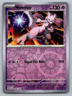 Pokemon TCG SV07: Stellar Crown Mewtwo 059/142 Reverse Holo - Image 1