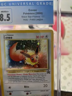 Eevee 11 Promo 🌀 Swirl Pokemon 2000 Black Star Holo. CGC 8.5. Mint - Image 2
