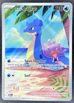 Misty's Lapras 194/182 Destined Rivals Illustration Rare Pokemon NM - Image 1
