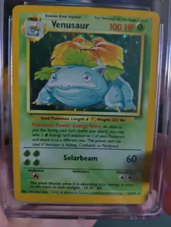 1999 Pokemon TCG Venusaur CGC 9 MINT Holo Rare #15 Base Set Vintage WOTC - Image 2