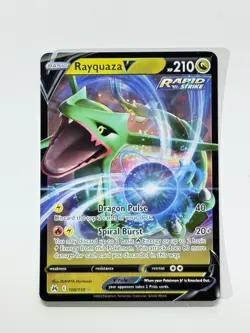 Rayquaza V 100/159 Ultra Rare Holo Pokemon Crown Zenith English Near Mint #3 - Image 3