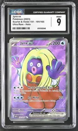 Jynx EX *CGC 9* Ultra Rare *Scarlet & Violet 151* #191 *2023* Pokemon - Image 1