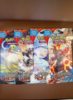 POKEMON XY PRIMAL CLASH BOOSTER SLEEVE PACKS ALL 4 ARTWORK Great Condition. - Image 1