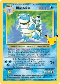 Blastoise - 2/102 - Holo Rare NM, English Pokemon Celebrations - Image 1