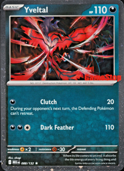 Pokemon Mega Evolution: Yveltal (Gamestop Stamped Promo) #088/132 - Near Mint - Image 1