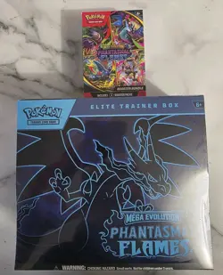 Pokemon TCG Phantasmal Flames ETB + Booster Bundle - Sealed - Image 1