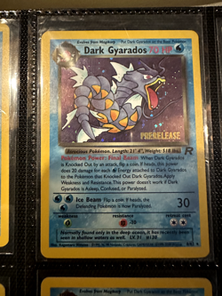 Pokemon TCG Dark Gyarados Holo Rare 8/82 Prerelease Promo - Image 1