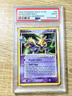 Alakazam Gold Star 99/100 2006 Pokemon EX Crystal Guardians - Holo PSA 2 - Image 1